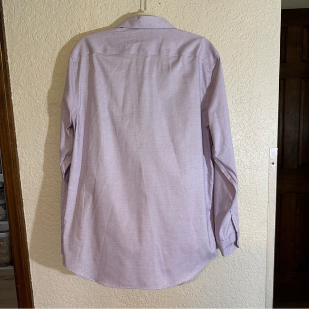 Banana Republic Men's Dress Shirt Non-Iron Burgundy Mini Checked Button Down‎ L - Picture 7 of 12